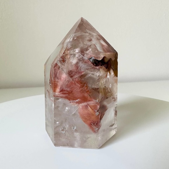 Fire Amphibole Quartz Tower Angel Phantom Crystal Natural High Quality - Picture 2 of 7